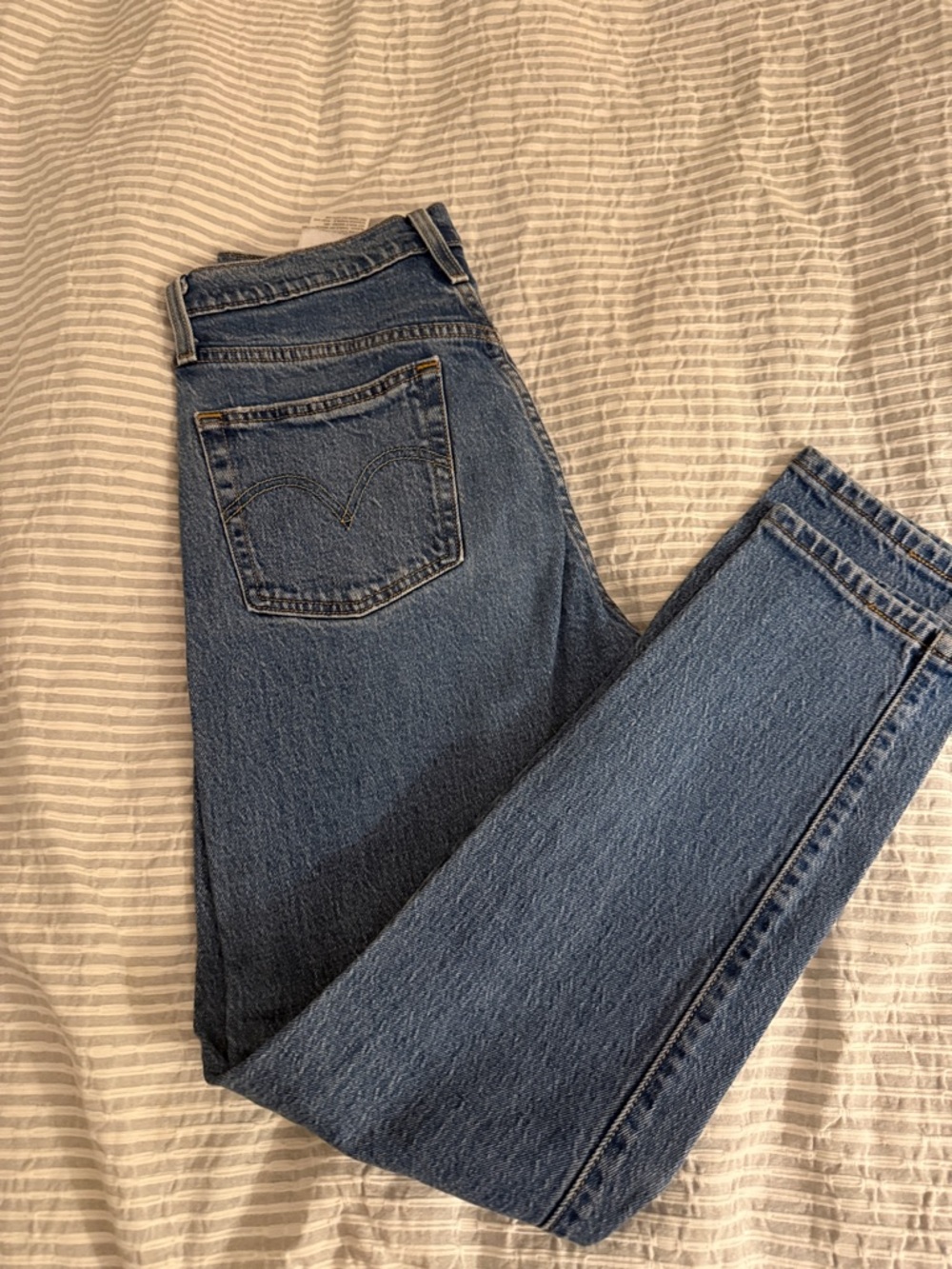 Levi's 501® S Skinny Jeans in Blue with Tan Stitching